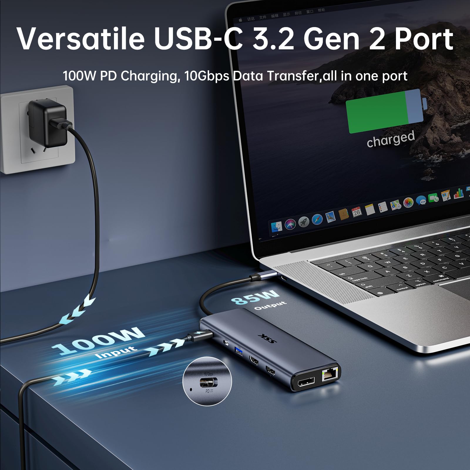 Amazon | SSK 8K USB Cドック Thunderboltノートパソコン用 MacBook